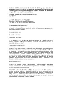 Sentència del Tribunal Superior de Justícia de Catalunya que