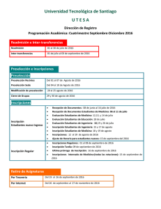 Cuatrimestre Septiembre-Diciembre 2016.