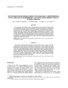 NUEVOS RESTOS DE DINOSAURIOS (TITANOSAURIA y