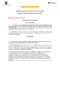 Homologación de Títulos - Embajada del Ecuador en España