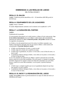 enmiendas a las reglas de juego - Federación Madrileña de Fútbol