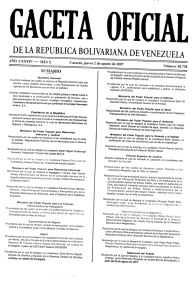 Page 1 GACETA 0FICIAL DE LA REPUBLICA BOLIVARIANA DE