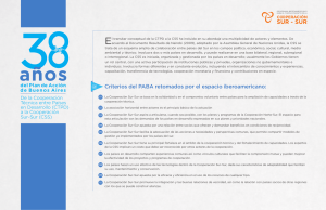 Criterios del PABA retomados por el espacio iberoamericano: