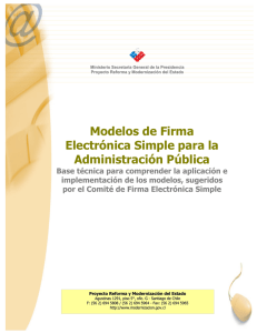Modelos de Firma Electrónica Simple para la Administración Pública