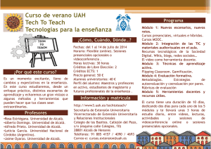 Poster Curso de verano UAH. Tech to Teach