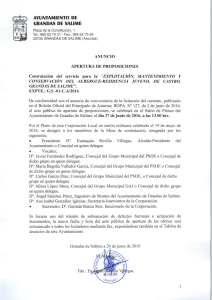 Apertura proposiciones - Ayuntamiento de Grandas de Salime