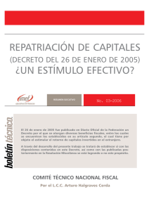 repatriación de capitales ¿un estímulo efectivo?