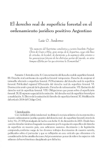 El derecho real de superficie forestal en el