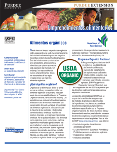 Alimentos orgánicos - Purdue Extension