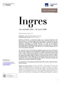 El Museo del Prado y la Fundación AXA presenta a Ingres