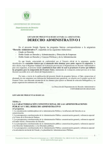 derecho administrativo i - Departamento de Derecho Administrativo