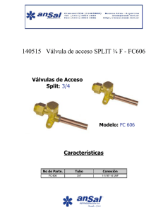 140515 Válvula de acceso SPLIT ¾ F - FC606