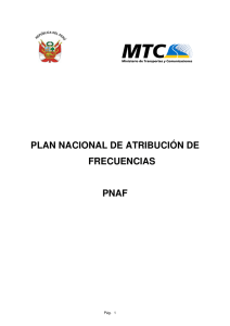 Plan Nacional de Atribución de Frecuencias (PNAF)