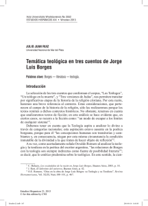 Temática teológica en tres cuentos de Jorge Luis Borges