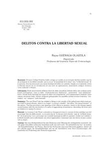 DELITOS CONTRA LA LIBERTAD SEXUAL
