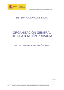 organización general de la atención primaria