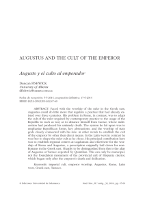 Augustus and the cult of the emperor = Augusto y el culto al
