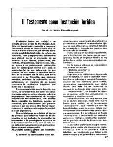 El Testamento como Institución Jurídica