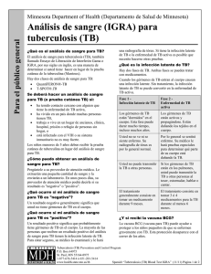 Análisis de sangre (IGRA) para tuberculosis (TB)
