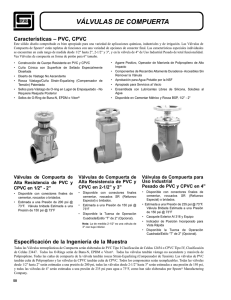válvulas de compuerta - PVC y CPVC Válvulas, Fittings y Cañerías