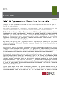 NIC 34 Información Financiera Intermedia