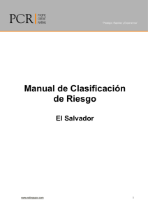 Manual de Clasificación de Riesgo