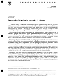Starbucks: Brindando servicio al cliente
