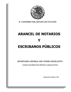 Arancel de Notarios y Escribanos Públicos