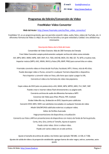 Programas de Edición/Conversión de Video FreeMaker Video