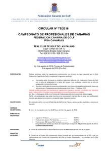 Circular del Campeonato - Federación Canaria de Golf