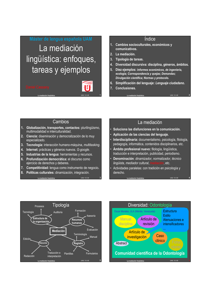 La Mediacin Lingstica En La Escuela Oficial De Idiomas