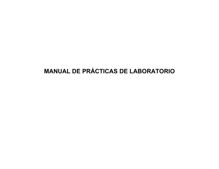 Manual De Prácticas De Laboratorio - Facultad De Medicina