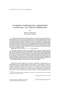 Un modelo funerario del tardogótico castellano: las capillas treboladas