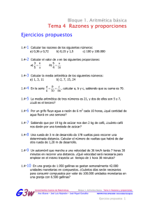 Ejercicios propuestos Bloque1. Aritmética básica