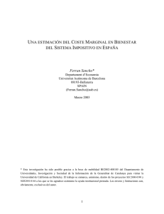 una estimación del coste marginal en bienestar - digital