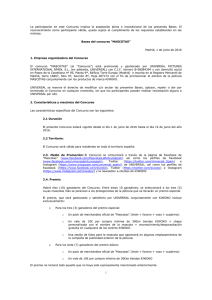 La participación en este Concurso implica la aceptación plena e