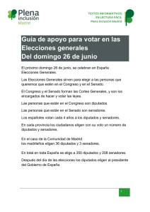 Guía de apoyo para votar en las Elecciones generales Del domingo