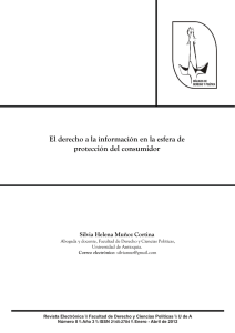 Derecho a la Informaci&oacute;n &ndash; Protecci&oacute;n del consumidor