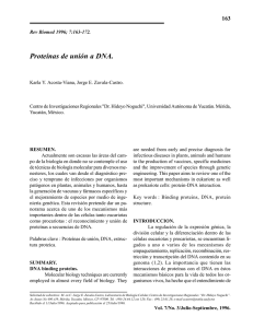 Proteínas de unión a DNA. - Revista Biomédica