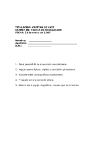 TEORIA DE NAVEGACION FECHA: 23 de enero de 2.007 Nombre