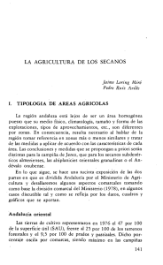 la agricultura de los secanos i. tipologia de areas agricolas