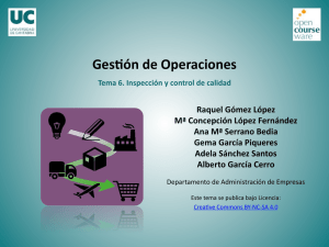 Gestión de Operaciones. Tema 6. Inspección y control de la calidad