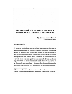 inteligencia practica en la escuela aplicada al desarrollo de la