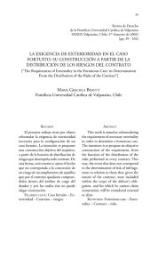 LA EXIGENCIA DE EXTERIORIDAD EN EL CASO FORTUITO: SU
