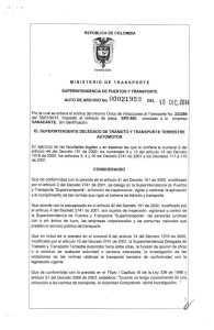 ¡ y Transporte “Supertransportaº`, la función de inspeccionar. vigilar