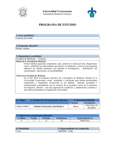 Fisiopatologia sistémica - Universidad Veracruzana