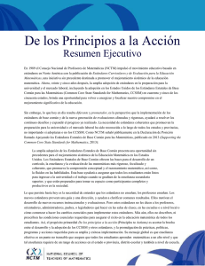 De los Principios a la Acción - National Council of Teachers of