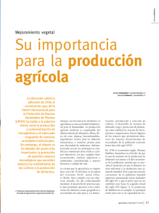 Su importancia para la producción agrícola
