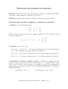 Estructura del producto de matrices