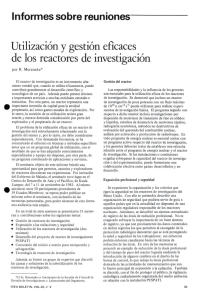 Utilización y gestión eficaces de los reactores de investigación